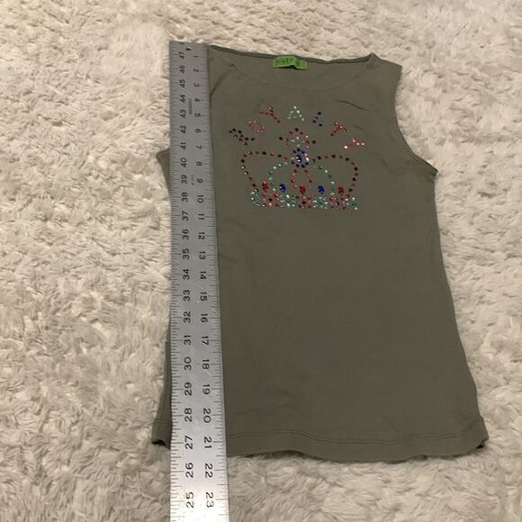 Vintage Y2K Velvet Royalty Tank Top 2000s Fairy Boho Studded Rhinestone 90s USA - Picture 5 of 8
